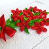 Red Quilled Flowers Bouquet Greeting Card image