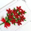 Red Quilled Flowers Bouquet Greeting Card image