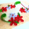 Quilled Flower Hearts Love Handmade Greeting Card image