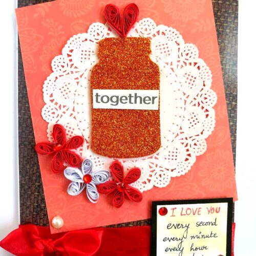 I Love You Pop Up Card Hearts Handmade image