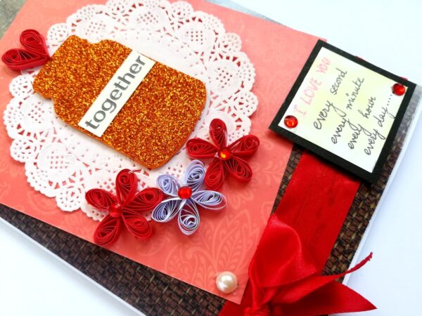 I Love You Pop Up Card Hearts Handmade image