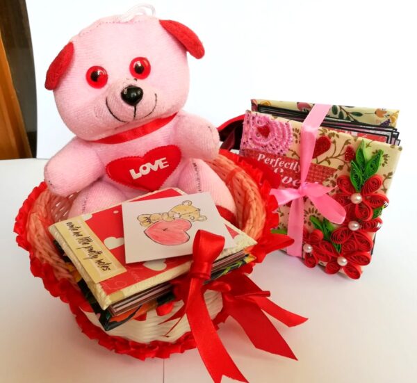 Valentine Handmade Gifts Teddy Hamper image Valentine Handmade Gifts Teddy Hamper image