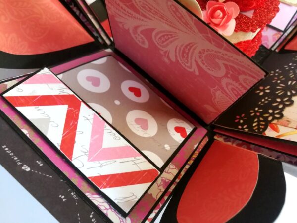 Love and Birthday Explosion Box With Battery Light Cake image