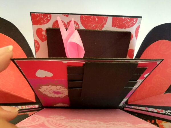 Love and Birthday Explosion Box With Battery Light Cake image