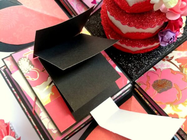 Love and Birthday Explosion Box With Battery Light Cake image