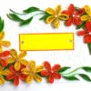 Yellow and Orange Quilled Corner Greeting Card image