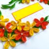 Yellow and Orange Quilled Corner Greeting Card image