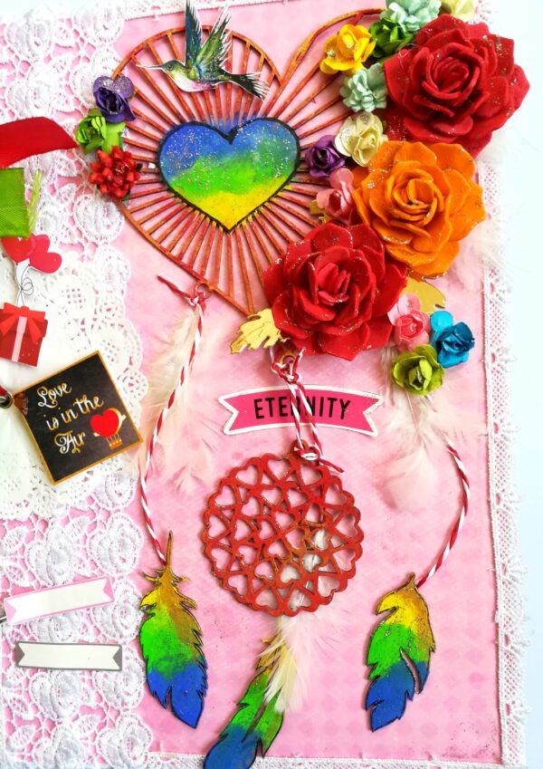 Dream Catcher Love Handmade Scrapbook image Dream Catcher Love Handmade Scrapbook image