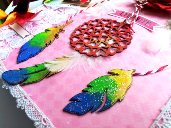 Dream Catcher Love Handmade Scrapbook image Dream Catcher Love Handmade Scrapbook image