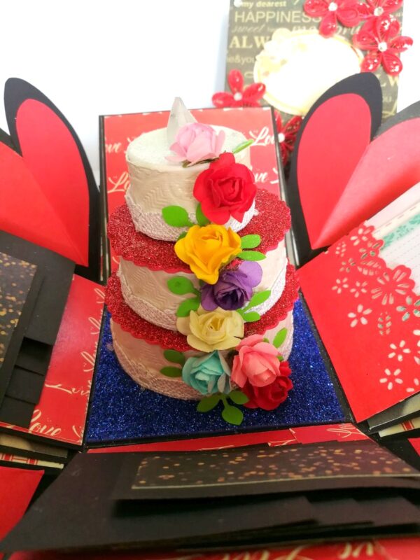 Love Explosion Box With Battery Light Cake image Love Explosion Box With Battery Light Cake image