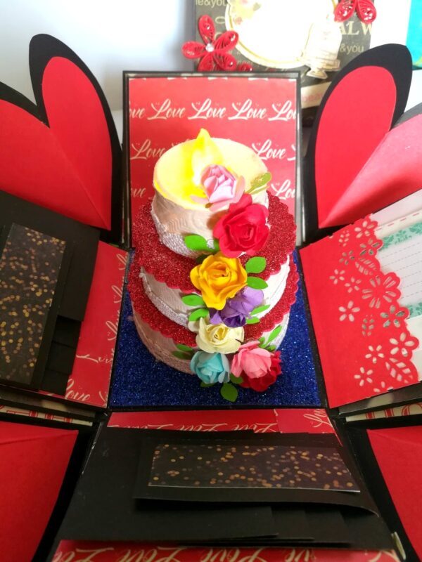 Love Explosion Box With Battery Light Cake image Love Explosion Box With Battery Light Cake image
