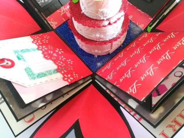 Love Explosion Box With Battery Light Cake image Love Explosion Box With Battery Light Cake image