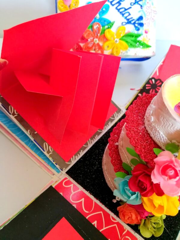 Love and Birthday Explosion Box With Battery Light Cake image