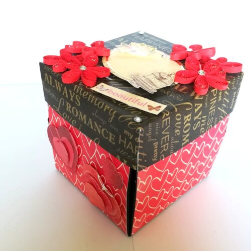 Love Explosion Box With Battery Light Cake image