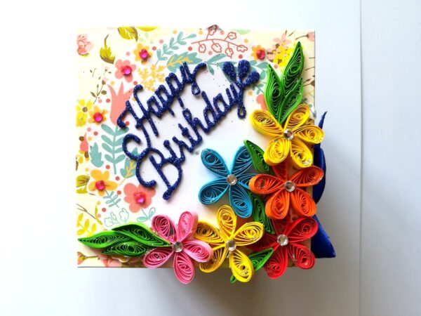 Love and Birthday Explosion Box With Battery Light Cake image