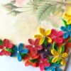 Multicolor Flowers in Corner Birthday Greeting Card image