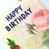 Multicolor Flowers in Corner Birthday Greeting Card image