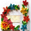 Multicolor Flowers Mini Scrapbook Greeting Card image