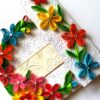 Multicolor Flowers Mini Scrapbook Greeting Card image