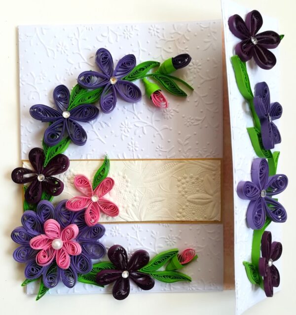 Purple Themed Mini Scrapbook Greeting Card image Purple Themed Mini Scrapbook Greeting Card image