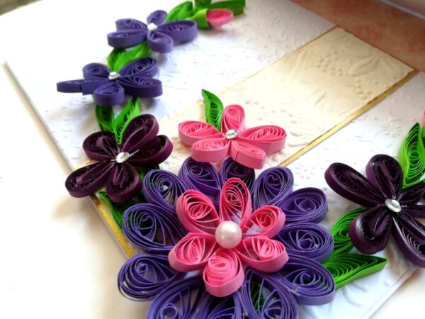 Purple Themed Mini Scrapbook Greeting Card image Purple Themed Mini Scrapbook Greeting Card image