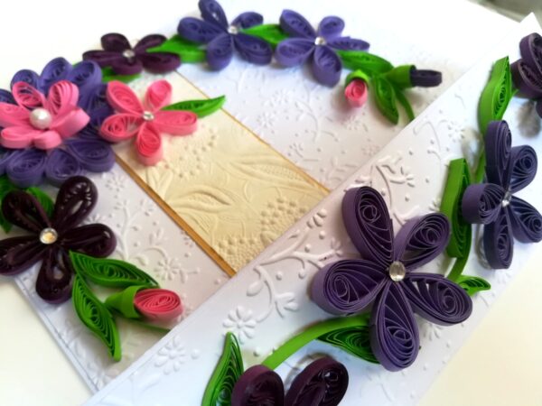 Purple Themed Mini Scrapbook Greeting Card image Purple Themed Mini Scrapbook Greeting Card image