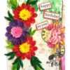 Red and Purple Quilled Birthday Greeting Card image