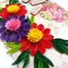 Red and Purple Quilled Birthday Greeting Card image