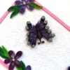 Purple Themed Corner With Butterfly Greeting Card image
