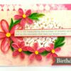Pink Quilled Birthday Greeting Card image