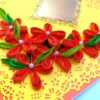 Orange Quilled Flowers Greeting Card image Orange Quilled Flowers Greeting Card image