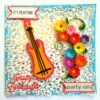 Guitar Quilled Flowers Birthday Card image