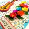 Guitar Quilled Flowers Birthday Card image