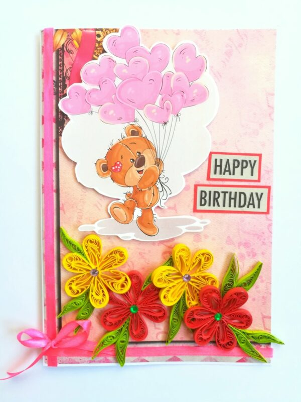 Teddy with Balloon Greeting card image Teddy with Balloon Greeting card image