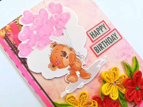 Teddy with Balloon Greeting card image Teddy with Balloon Greeting card image