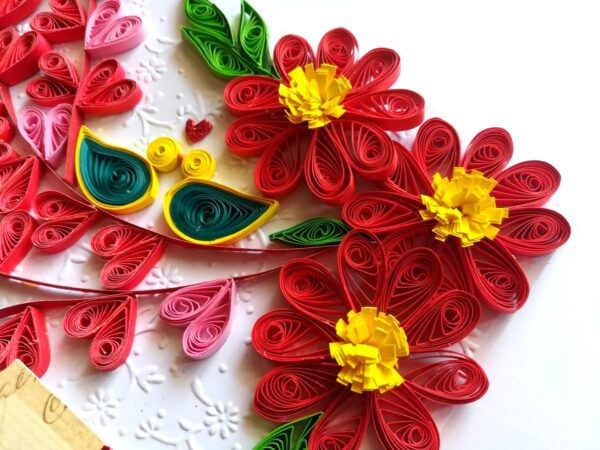 Quilled Love Tree With Birds Card image