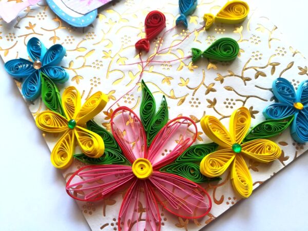 Birthday Cake and Balloons Greeting Card image