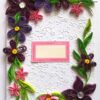 Purple Themed Corner Quilled Greeting Card image