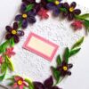Purple Themed Corner Quilled Greeting Card image