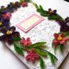 Purple Themed Corner Quilled Greeting Card image