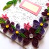 Purple Themed Corner Quilled Greeting Card image