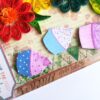 Multicolor Flowers Quilled Birthday Greeting Card image