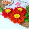 Corner Quilled Flowers Greeting Card image Corner Quilled Flowers Greeting Card image
