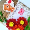 Corner Quilled Flowers Greeting Card image Corner Quilled Flowers Greeting Card image