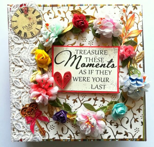 Moments Love and Birthday Quilled Scrapbook image