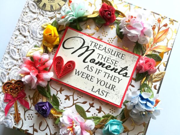 Moments Love and Birthday Quilled Scrapbook image