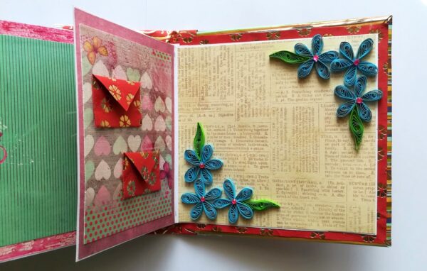 Moments Love and Birthday Quilled Scrapbook image