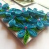 Blue Quilled Corner Flowers Birthday Greeting card image