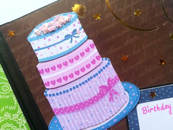 Birthday Mini Scrapbook Greeting Card image Birthday Mini Scrapbook Greeting Card image