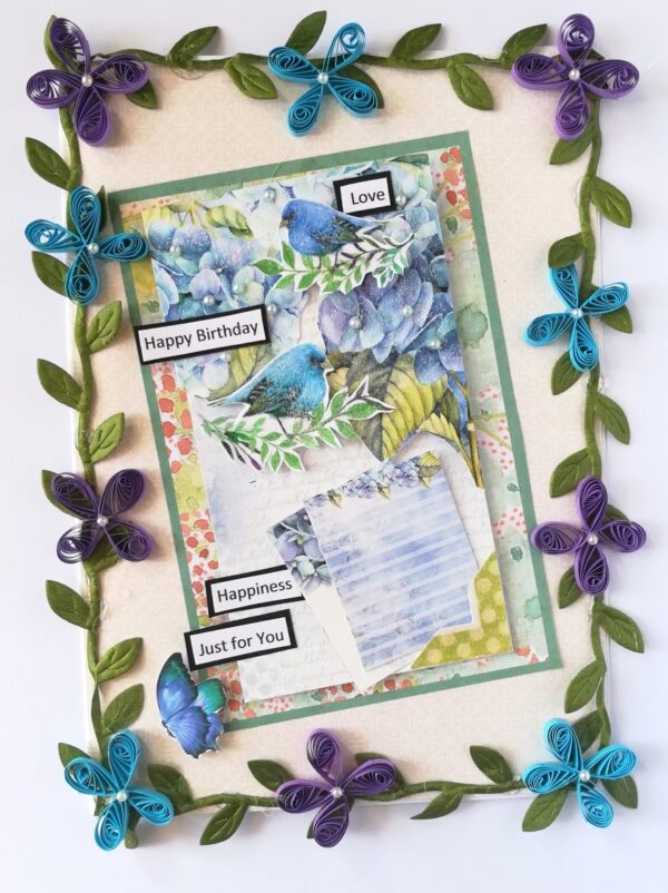 Sparkling Blue Themed Birthday Card image Sparkling Blue Themed Birthday Card image
